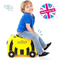 Trunki Bernard Bumble Bee Ride On Suitcase For Kids, Yellow