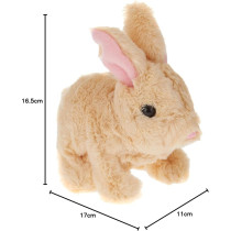 Pugs At Play Cookie Jumping Rabbit Toy For Kids, Light Brown