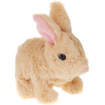 Pugs At Play Cookie Jumping Rabbit Toy For Kids, Light Brown