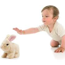 Pugs At Play Cookie Jumping Rabbit Toy For Kids, Light Brown