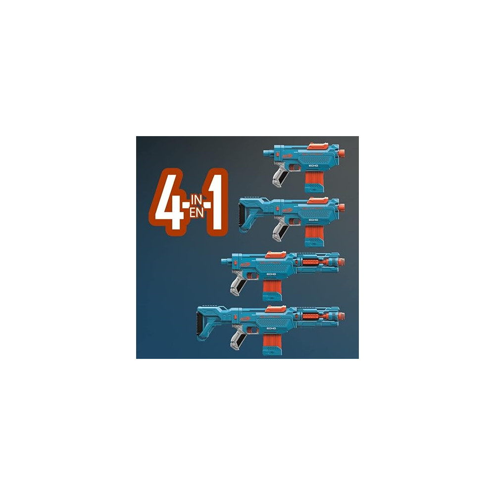 Nerf Elite 2.0 Echo CS-10 Toy Blaster, 24 Nerf Darts, 10-Dart Clip, Fun Toy For Kids,Teens And Adults, Multicolour