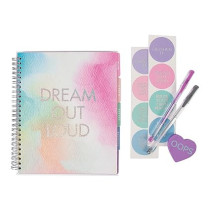 3C4G Three Cheers For Girls By Make It Real Deluxe Journaling Set Journal Notebook With Undated Planner, Lined And Unlined Pages Stationery Set For Girls Includes Stickers, Journaling Pens And Eraser