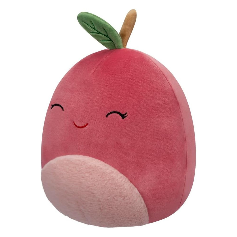 Squishmallows 7.5 Inch Red Cherry With Closed Eyes And Fuzzy Belly