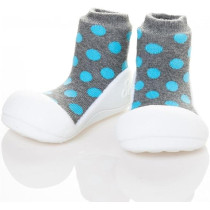 Attipas Baby Shoes Socks, Grey/White