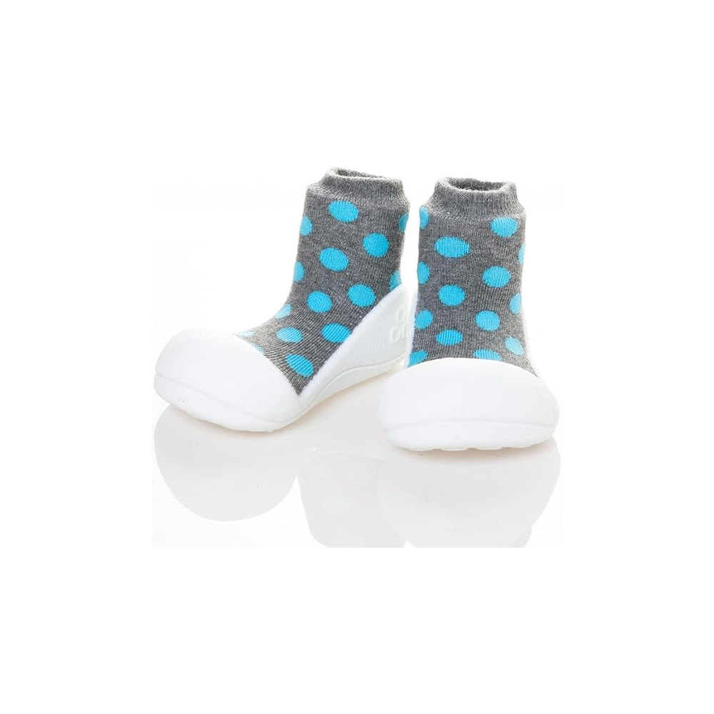 Attipas Baby Shoes Socks, Grey/White