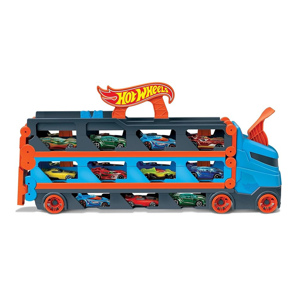 Hot Wheels Speedway Hauler Storage Carrier Scale Cars For Kids, Multicolour
