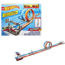 Hot Wheels Double Loop Dash Drag Racing Playset, Multicolour
