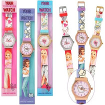 TopModel Silicone Watch With Metal Case For Girls