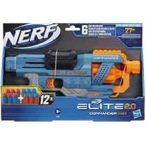 Nerf Elite 2.0 Commander Rd-6 Blaster, 12 Nerf Elite Darts, 6-Dart Rotating Drum, Toys For Kids, Teens And Adults, Ages 8 Plus