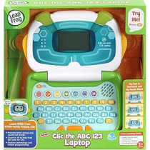 Leapfrog Clic The Abc 123 Laptop Interactive Learning For Kids With Letters And Numbers Suitable Boys Girls 3, 4, 5, 6 Plus Years Green, 615103