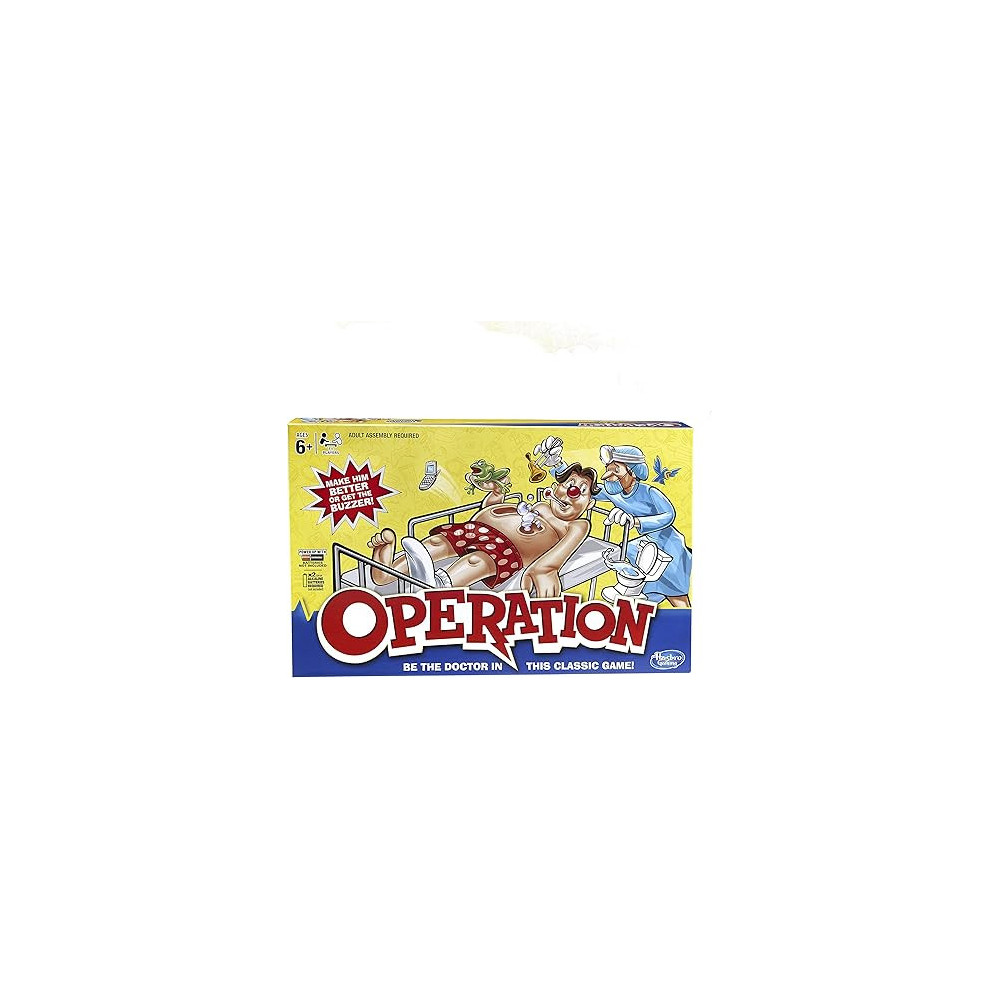Hasbro Gaming Operation Electronic Board Game With Doctor Cards And Funny Ailments, Kids Board Games, Ages 6 Plus, 1Plus Players, Funny Board Games For Kids, Kids Gifts
