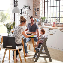 Hauck Alpha And Wooden Highchair, Grey Fsc Sustainable Certified Beechwood, 6 Months To Adult, Toddler Feeding And Entertainment Chair