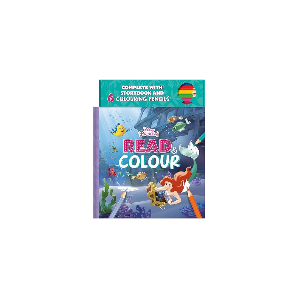 Autumn Disney Princess Ariel Read And Colour Hardcover, Big Book