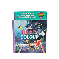 Autumn Disney Princess Ariel Read And Colour Hardcover, Big Book