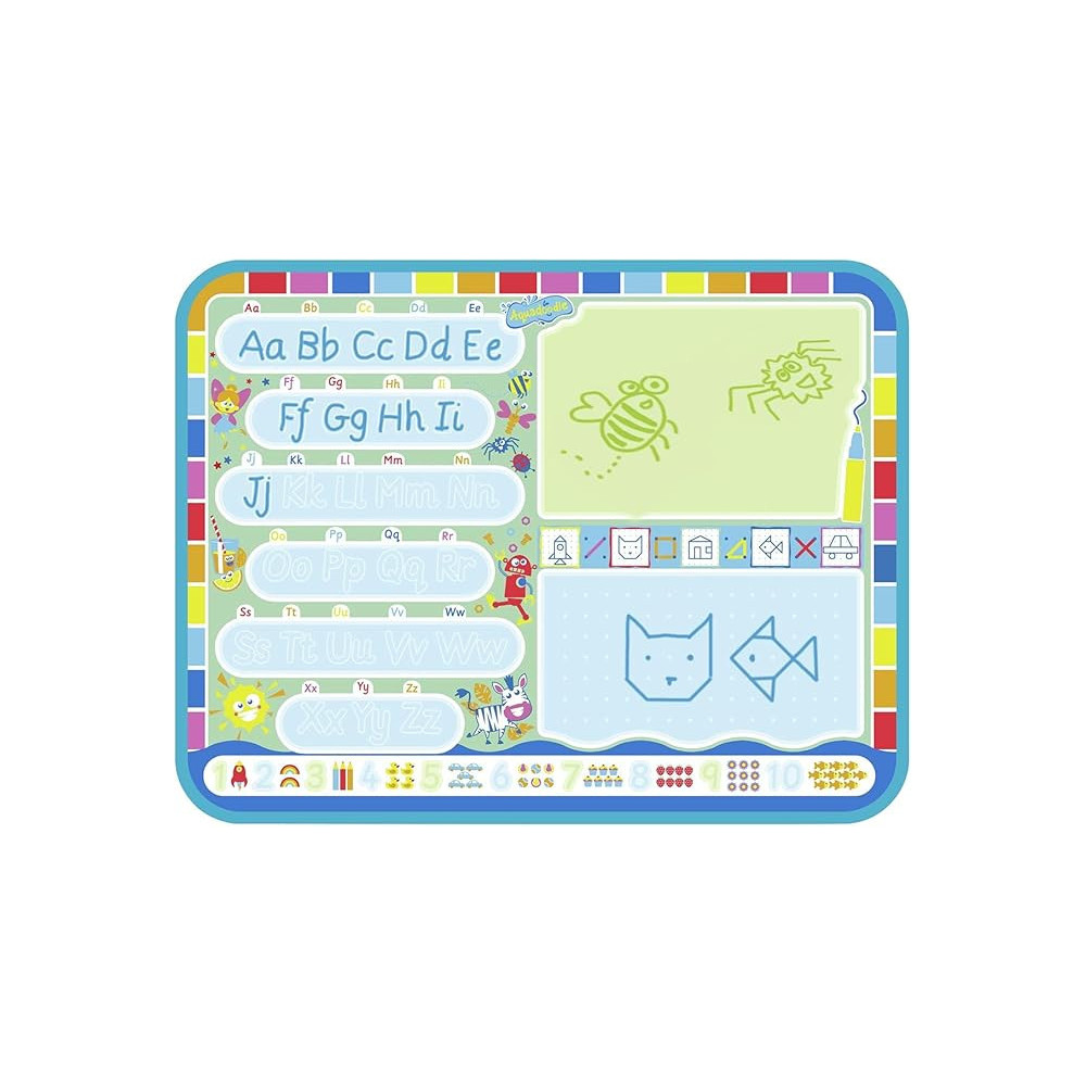 Tomy Aquadoodle My Abc Doodle Large Water Doodle Mat, No Mess Colouring And Drawing Game, Suitable For Toddlers And Children Aged 3, 4 And 5 Plus