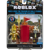 Roblox Action Collection Build A Boat For Treasure By Chillz Studios Swash Buckling Seafarers Game Pack Includes Exclusive Virtual Code, 7 Pieces