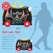 Trunki Pedro Pirate Kids Luggage, 18 Litres, Black