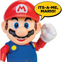 Super Mario Its-A Me, Mario Collectible Action Figure, 30 Plus Phrases And Game Sounds