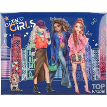 Depesche Topmodel City Girls 12704 Stationery Box With Pencils, Eraser, Paper Clips, Notes And Mirror, Approx. 20 X 15.5 X 3.2 Cm