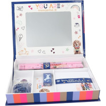 Depesche Topmodel City Girls 12704 Stationery Box With Pencils, Eraser, Paper Clips, Notes And Mirror, Approx. 20 X 15.5 X 3.2 Cm