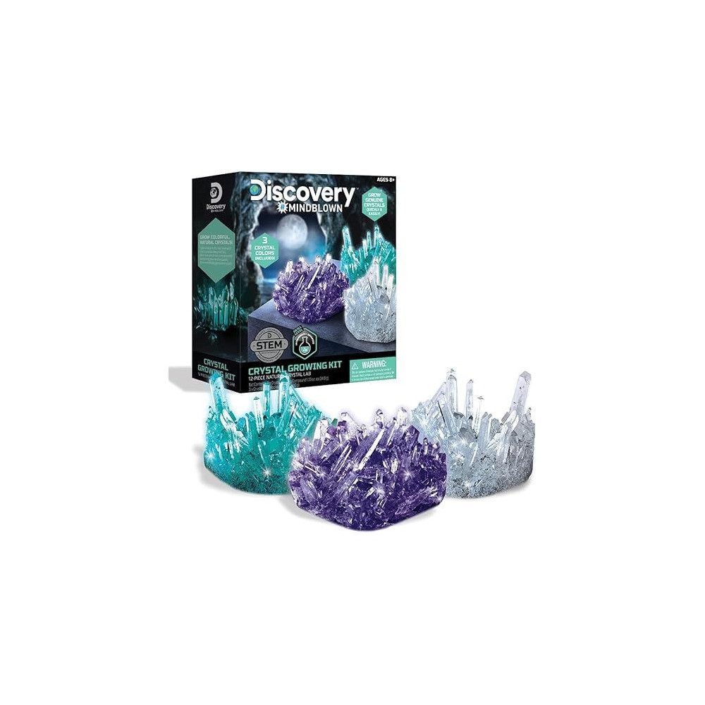 Discovery Mindblown 12-Piece Lab Crystal Growing Kit, Stem Toys For 8 Plus Years