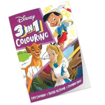 Disney 3-In-1 Colouring Paperback, Big Book