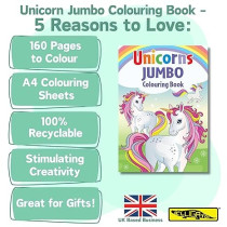 Alligator Unicorns Jumbo Colouring Book Toy