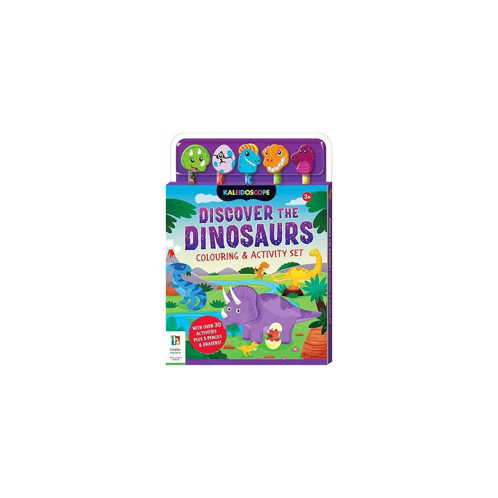 Hinkler Discover The Dinosaurs Colouring And Activity Kit Paperback, Big Book