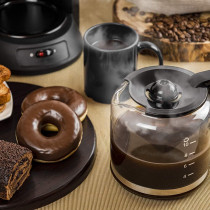 Evvoli Coffee Maker 1000W 10 Cup With 1.25L Glass Carafe Black EVKA-CO10MB 2 Years Warranty