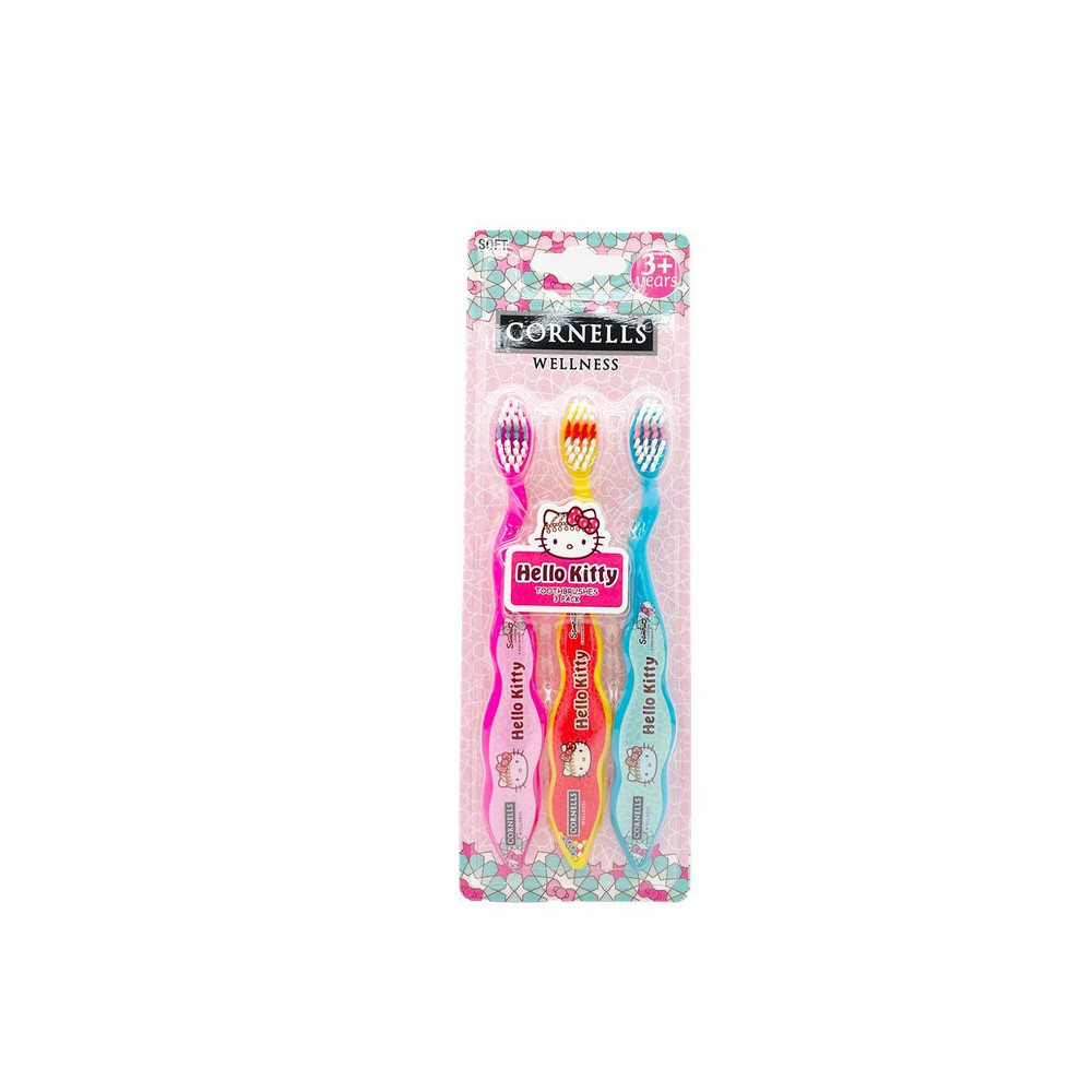 Cornells Hello Kitty Kids Toothbrush Pack Of 3