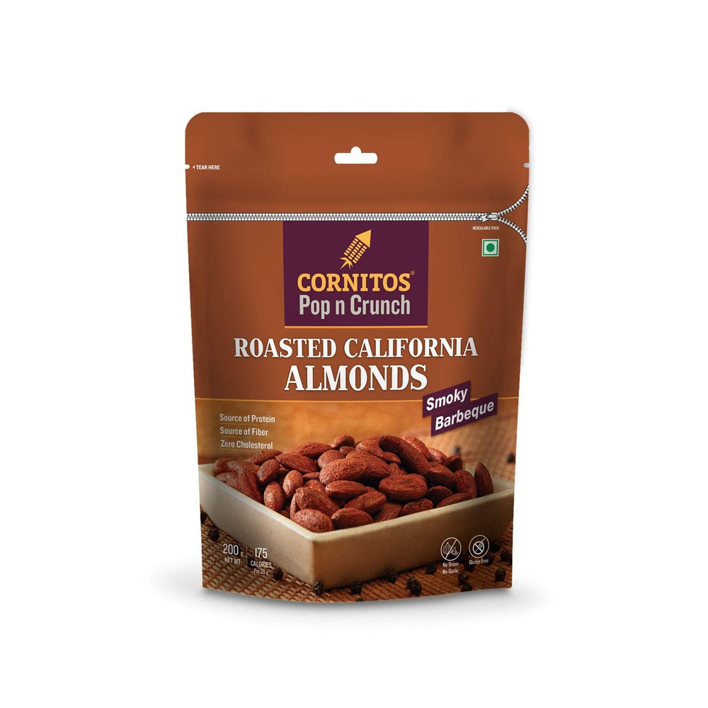 Cornitos Roasted Almonds Smoky BBQ 200gm