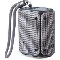 Evvoli 5 Watts Water-Resistant Indoor And Outdoor Bluetooth Speaker With A Built-In Microphone, Gray, EVAUD-MB5A