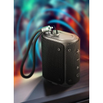 Evvoli 5 Watts Water-Resistant Indoor & Outdoor Bluetooth Speaker With a Built-in Microphone -EVAUD-MB5A, Black