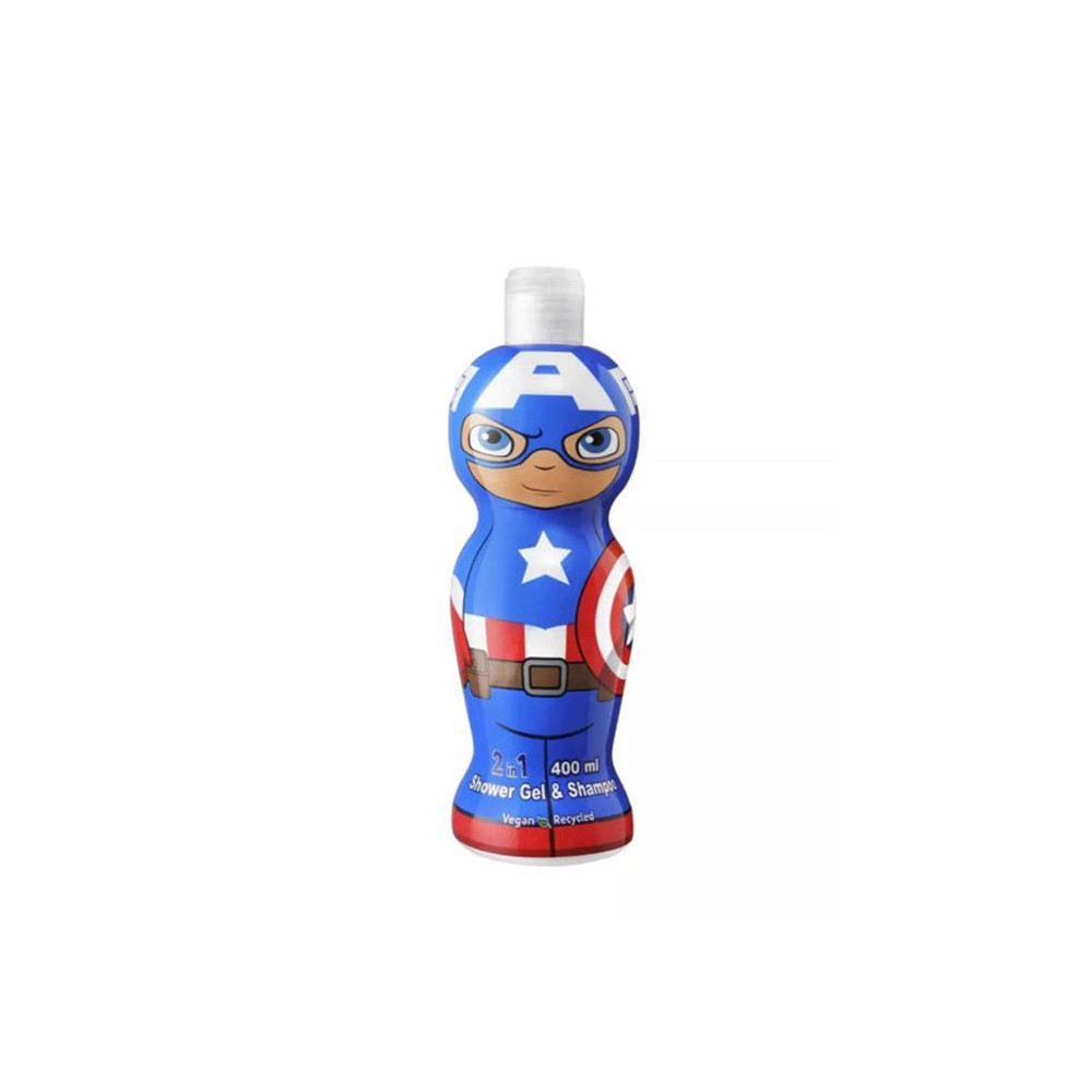 Air-Val Captain America Figure 1D Shower Gel And Shampoo 2 in 1 400 ml
