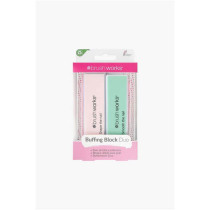 Brushworks Pastel Nail Buffing Block Duo, Pastel