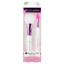 Brushworks HD Silicone Face Mask Applicators Pack Of 2