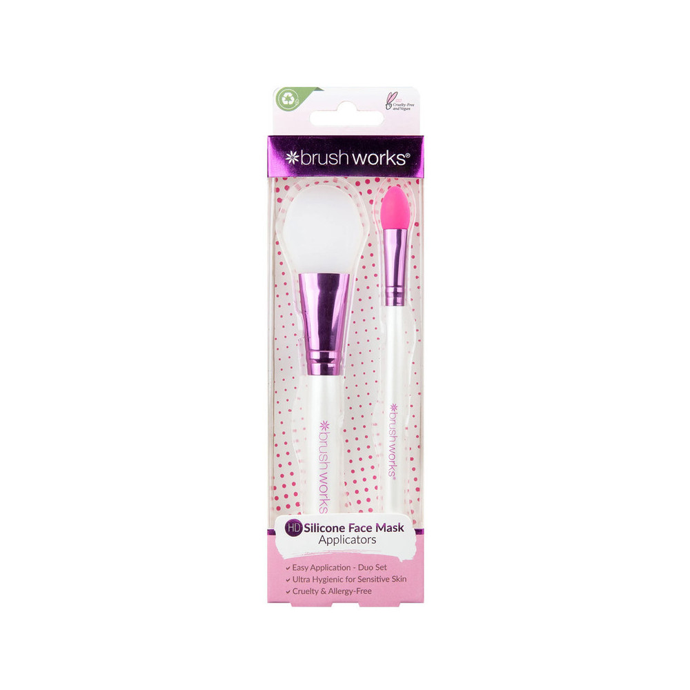 Brushworks HD Silicone Face Mask Applicators Pack Of 2