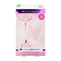 Brushworks Rose Resin Roller And Gua Sha