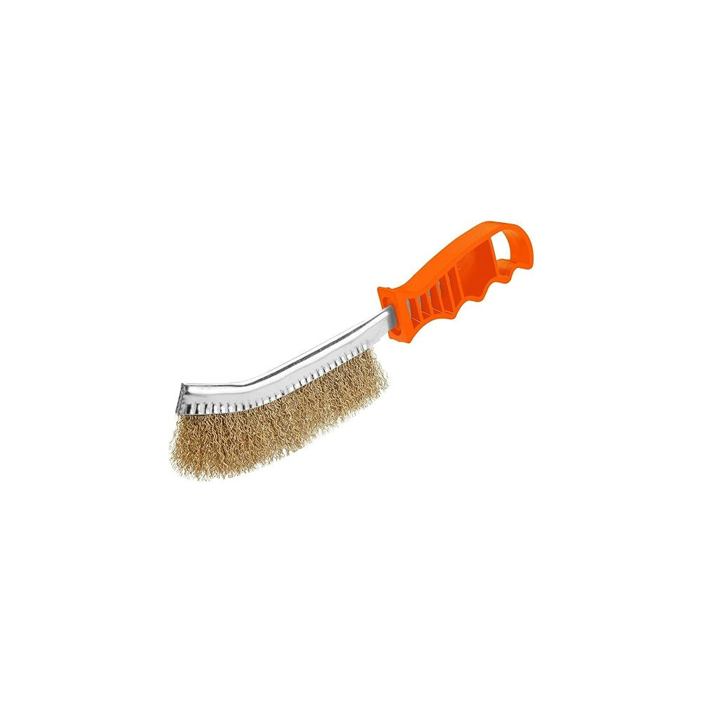 Wokin Universal Cleaning Brush With Crimped Wire And Plastic Handle 250mm, Orange