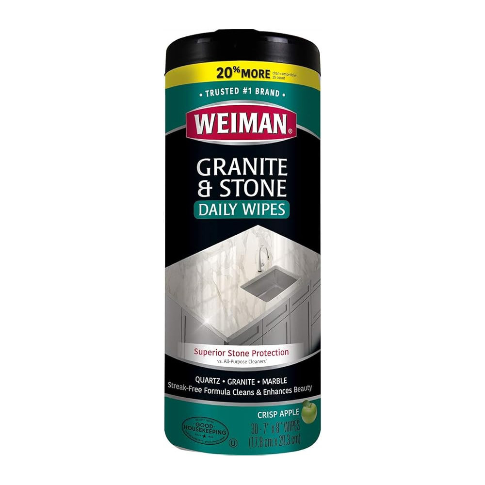 Weiman All Purpose Cleaners Granite And Stone Daily Wipes For Quartz, Granite And Marble