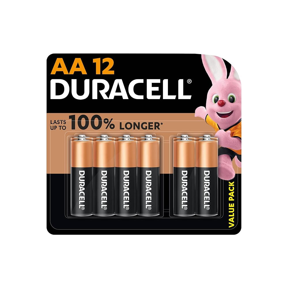 Duracell AA 12 Alkaline Batteries With Extra Life Long Power Pack Of 12 pcs And 10 Years Of Shelf Life