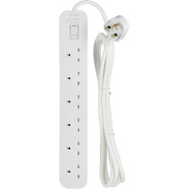 Belkin 6 Way Plug Power Extension Strip With On Off Switch And 3 M Cable, White