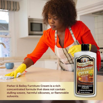 Parker And Bailey Furniture Cream With Lemon Oil, Cleans Polishes And Protects All Fine Wood, 473ml