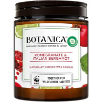 Air Wick Botanica Pomegranate And Italian Bergamot Scented Aroma Jar Natural Candle, 120g