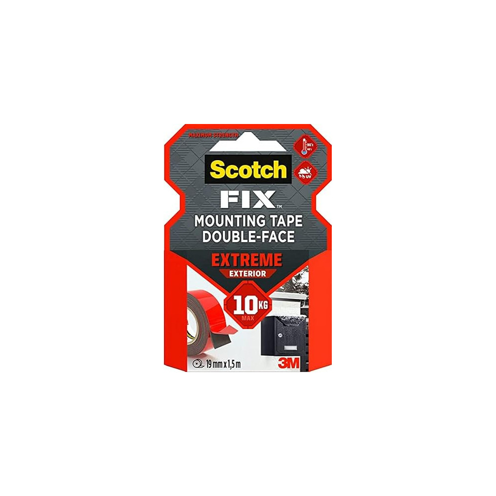 Scotch Double Sided Extremely Strong Mount Extreme Exterior Tape 19mm x 1.5m