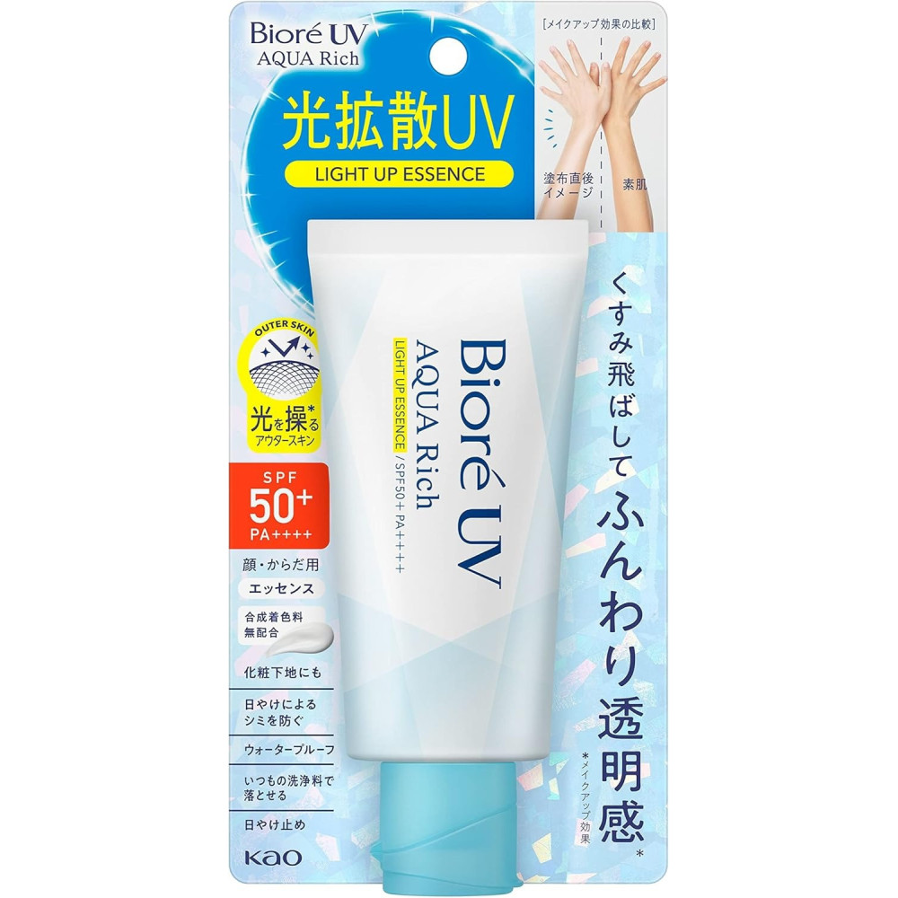 Biore Uv Aqua Rich Light Up Essence SPF 50+ Pa++++, 70G