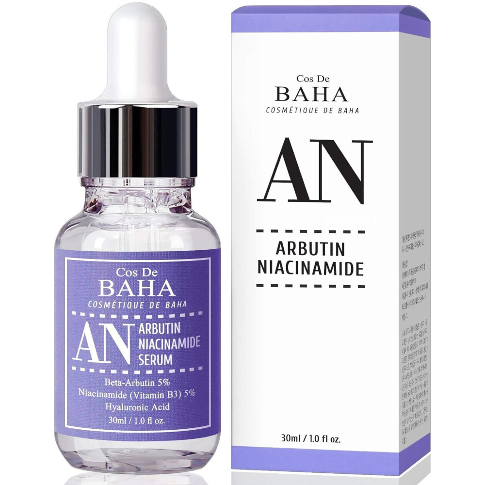 Cos De Baha Arbutin 5 Percentage Serum For Face With Niacinamide 5 Percentage,Treating Pigmentations, Melasma, Dark Spot Corrector, Prevent Skin Discolouration, 30Ml