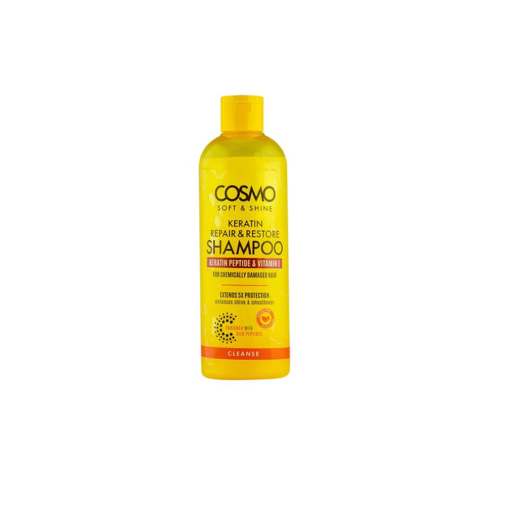Cosmo Soft And Shine Keratin Repair And Restore Shampoo 480ml