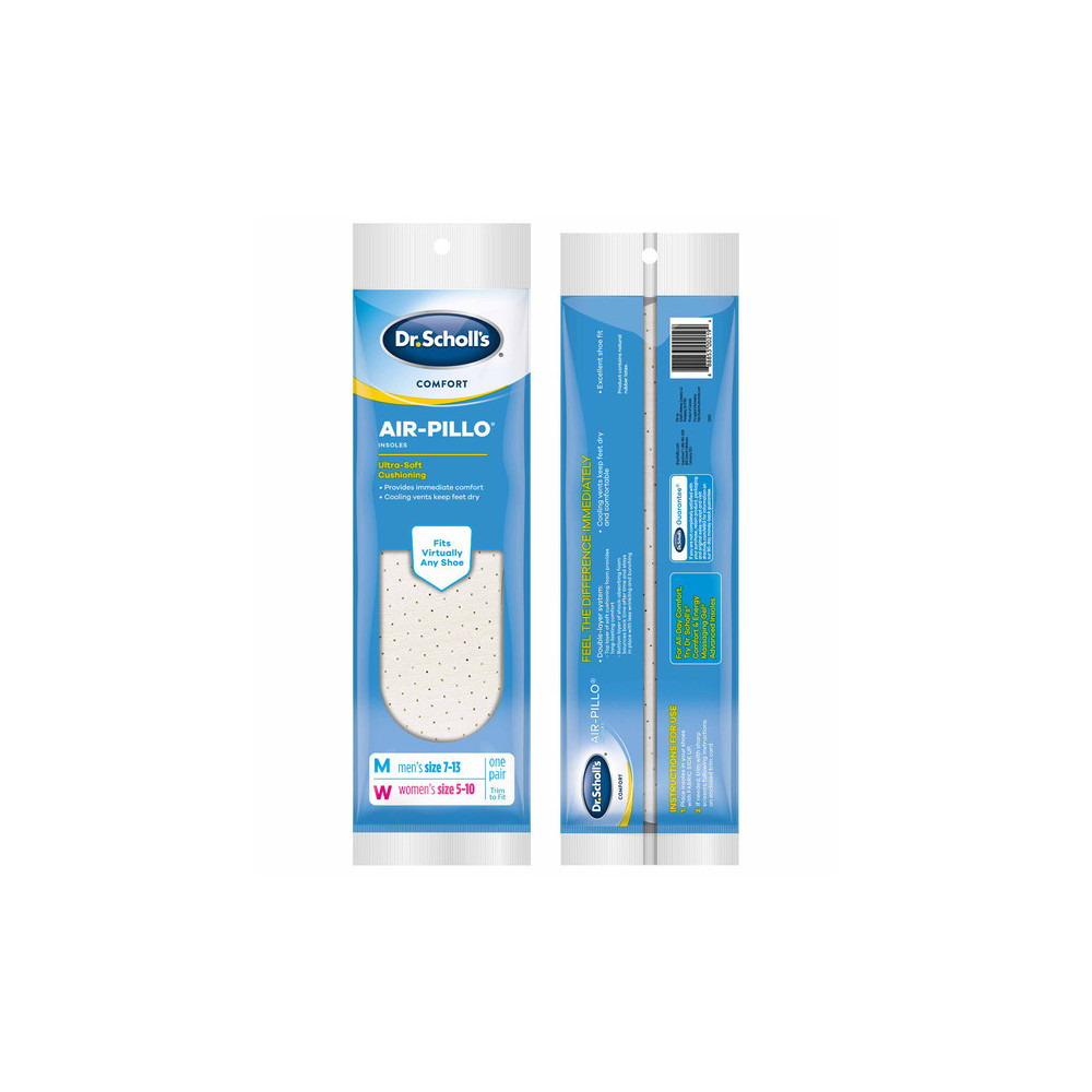 Dr. Scholls Comfort Air Pillo Memory Foam Insoles For Men And Women, 1 Pair
