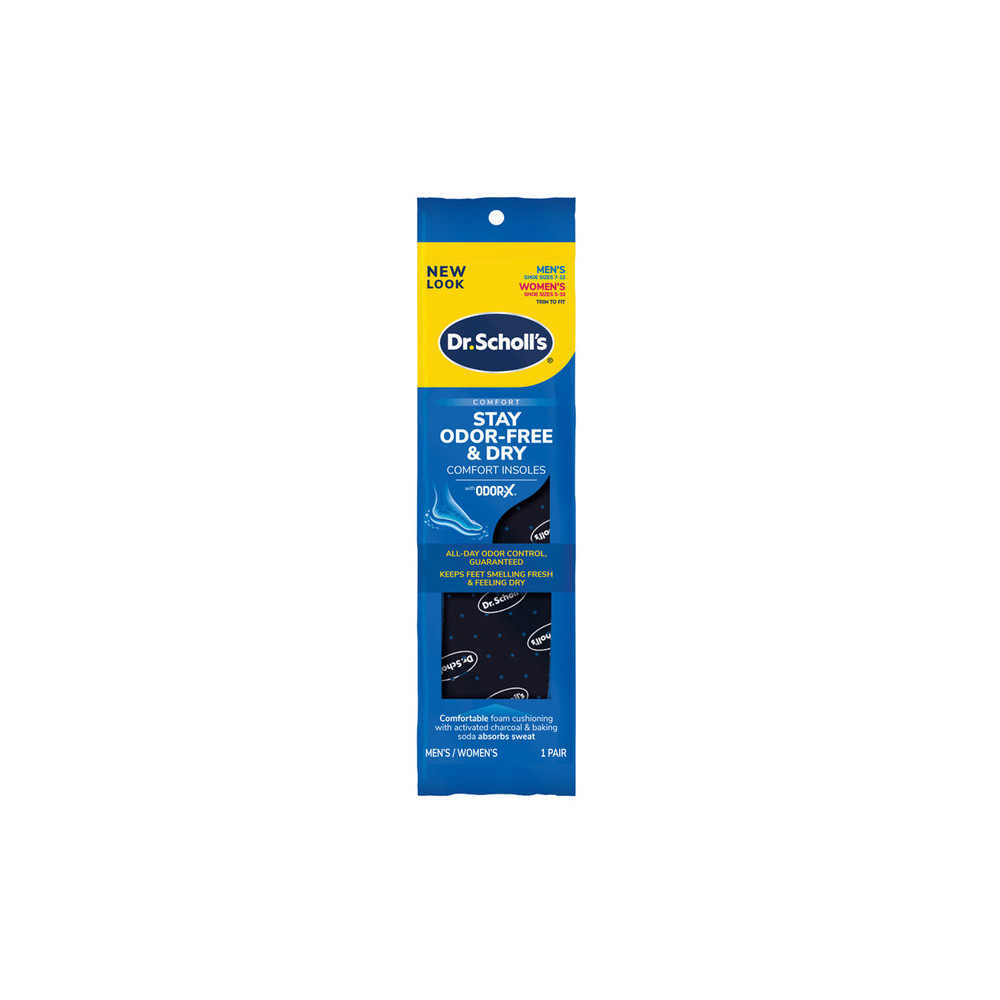 Dr. Scholls Stay Odor Free And Dry Comfort Insoles Unisex, 1 Pair